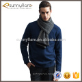 Nuevo diseño de moda 100% cashmere knitting bufanda de los hombres